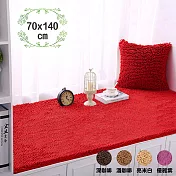 G+居家 超細纖維長毛吸水止滑地墊 (70x140cm)熱情紅