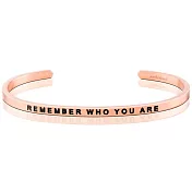 MANTRABAND 美國悄悄話手環 Remember who you are  附原廠盒 玫瑰金手環