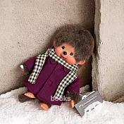 日本Sekiguchi夢奇奇monchhichi【紫色復古棉襖圍巾裝】