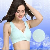 交叉型哺乳內衣．無鋼圈哺乳內衣/瑜珈內衣/運動內衣/睡眠內衣2XL點點綠