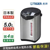 【TIGER虎牌】日本製5.0L超大按鈕電熱水瓶(PDU-A50R)