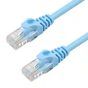 UNITEK 優越者 24K鍍金頭CAT6網路線15M(藍色)