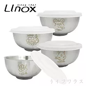 【LINOX】316卡通隔熱碗(附蓋)-11cm-3組入