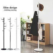 Peachy Life 紳士風六勾耐重衣架/衣帽架(3色可選)烤漆白