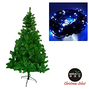 台灣製 5尺/5呎(150cm)豪華版綠聖誕樹(不含飾品組)+100燈LED燈9串(本島免運費)藍白光