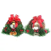 台灣製 聖誕鈴鐺樹藤花圈對組(一組兩入)YS-BW16004