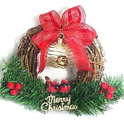 台灣製 樹藤鈴鐺復古對鳥聖誕花圈YS-BW16001