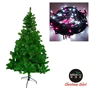 台灣製造 6呎 / 6尺(180cm)豪華版綠聖誕樹 (不含飾品)+100燈LED燈2串(附控制器跳機)-白光 YS-GT06501