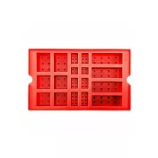 【親子良品】OXFORD 積木造型DIY製冰盒矽膠模具 - 紅色