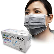 日本高效能四層不織布活性碳口罩 100入(單片裝)白