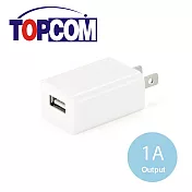 TOPCOM 單孔1A充電變壓器 - TC-E100白色