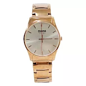 mono 3199RG-376 極簡典雅玫金錶帶銀白錶面氣質錶- 玫金大型