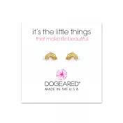 Dogeared 美麗彩虹 Rainbow 金色耳環 附原廠盒