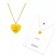 Dogeared 手工刻字愛心金色項鍊 love wins 愛最大 真愛無敵