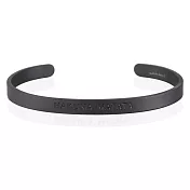 MANTRABAND 美國悄悄話手環 Hakuna Matata 無憂無慮 寬版 男款 霧面黑色手環