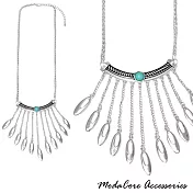 【摩達客】個性藍寶石流蘇項鍊