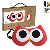 【德國萊思綺Leschi】舒緩疲勞熱敷/冷敷眼罩(貓頭鷹造型-橘紅色)