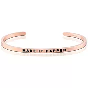 MANTRABAND 美國悄悄話手環 MAKE IT HAPPEN 展望未來 夢想成真 玫瑰金