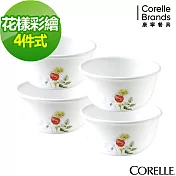 【美國康寧 CORELLE】花漾彩繪4件式餐盤組(D02)