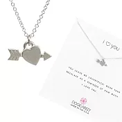 Dogeared arrow heart 銀色邱比特愛心項鍊 熱戀甜滋滋 附原廠盒