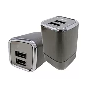 i-Gear 3.4A 藍光LED雙USB旅充變壓器 -棕