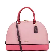 預購【COACH】皮革單肩斜挎包 F57502(粉)