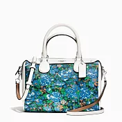 預購【COACH】碎花拼接波斯頓包F57882(白)