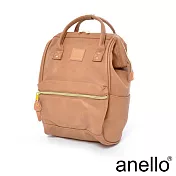 【日本正版anello】輕質皮革口金後背包《奶茶駝色 PI》 M尺寸
