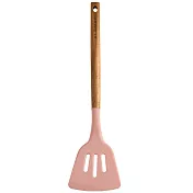 洋槐木柄矽膠鍋鏟玫瑰晶