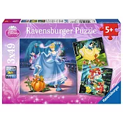 德國Ravensburger維寶拼圖 迪士尼公主1(49p X3)