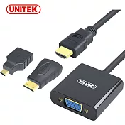 UNITEK 優越者HDMI轉VGA轉換器(Micro / Mini HDMI 轉接頭)