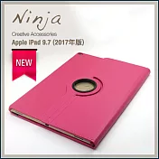【東京御用Ninja】Apple iPad 9.7 (2017年版)專用360度調整型站立式保護皮套(桃紅色)