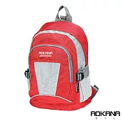 AOKANA奧卡納 輕量防潑水休閒小型後背包 68-088摩登紅