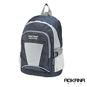AOKANA奧卡納 輕量防潑水休閒小型後背包 68-088紳士藍