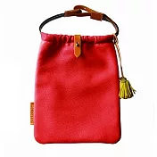 【U】PUREDESIGN - 簡約束口手提肩背包 - L (五色可選) - 紅色