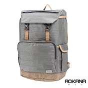 AOKANA奧卡納 輕量防潑水護脊電腦商務後背包 68-092時尚灰