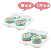 2angels 矽膠副食品零食儲存杯組合60ml+120ml (附杯架)(臺灣製)