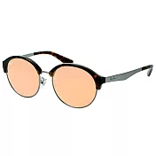 【Ray Ban 雷朋】RB3564D-041/2Y 雷朋復古圓框太陽眼鏡(琥珀框/水銀粉鏡面)