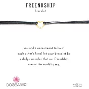 Dogeared Friendship 金色愛心手鍊 迷你墜 黑X灰 防水繩衝浪手鍊