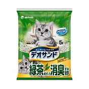 日本Unicharm消臭大師尿尿後消臭貓砂-綠茶香5L ×4包