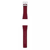 Smart Canvas carmine leather band silver metal 真皮酒紅款錶帶