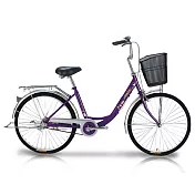 SPORTONE U2 24吋高碳鋼單速(Cinderella灰姑娘芭蕾淑女車)-紫