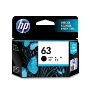【HP】F6U62AA NO.63 黑色 原廠墨水匣