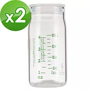 菲斯成長5階段 玻璃內瓶120ml 2入組 (玻璃內瓶x2矽膠密封瓶塞x2)