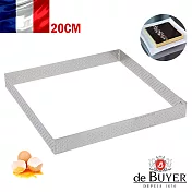 法國【de Buyer】畢耶烘焙『法芙娜不鏽鋼氣孔塔模系列』方塔模20cm