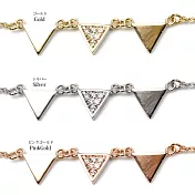 日本製幾何學三角造型項鍊PINKGOLD