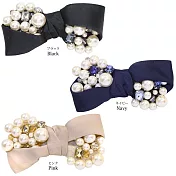 【日本Osewayaお世話や 】蝴蝶結珠寶袋髮夾BLACK黑