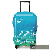 【US.STYLE】海底世界18吋旅行箱防塵防摔保護套(18-22吋適用)