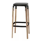 Magis Steelwood Stool 高腳凳 (吧檯、原木黑)