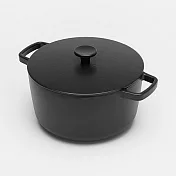 CRANE C1-鑄鐵黑琺瑯雙耳深鍋23cm